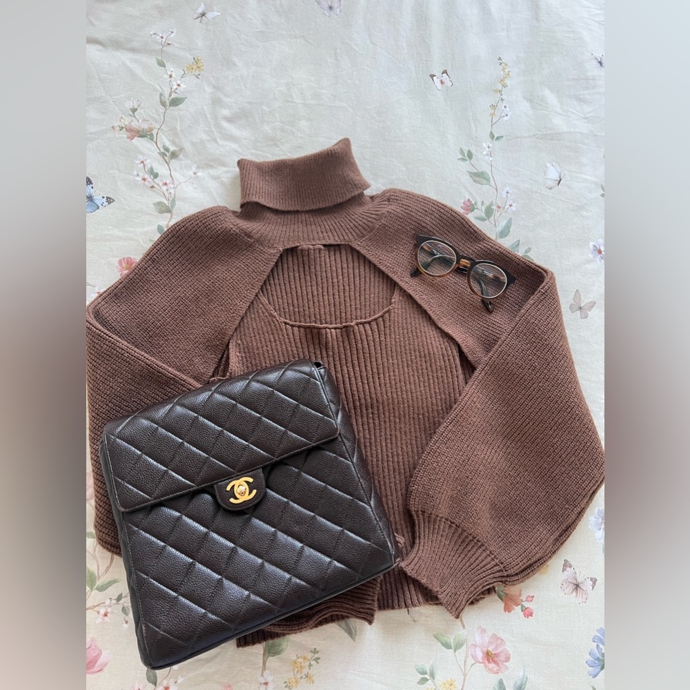Turtleneck Sweater and Tank Top Set